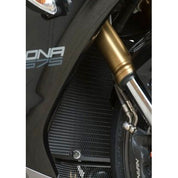 R&G Racing Black Aluminum Radiator Guard For 2013-2016 Triumph Daytona 675 ABS