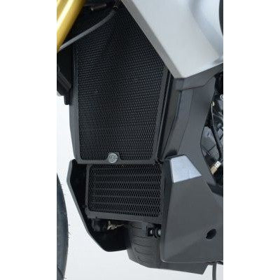 R&G Racing Black Aluminum Radiator Guard For 2013-2018 Aprilia Caponord 1200