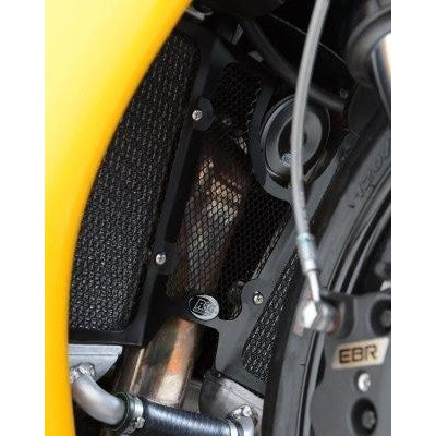 R&G Racing Black Aluminum Radiator Guard For 2014 EBR 1190RX