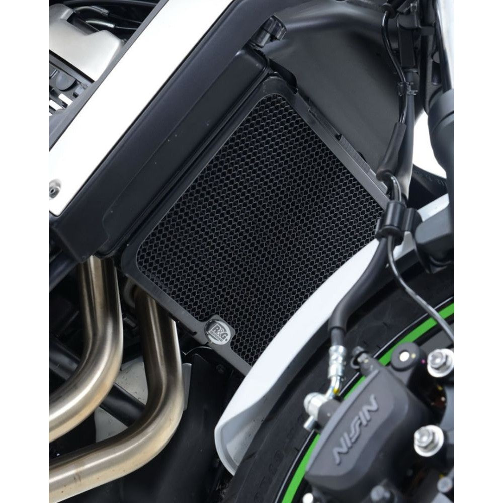 R&G Racing Black Aluminum Radiator Guard For 2017-2024 Kawasaki Vulcan S EN650