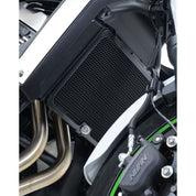 R&G Racing Black Aluminum Radiator Guard For 2017-2024 Kawasaki Vulcan S EN650