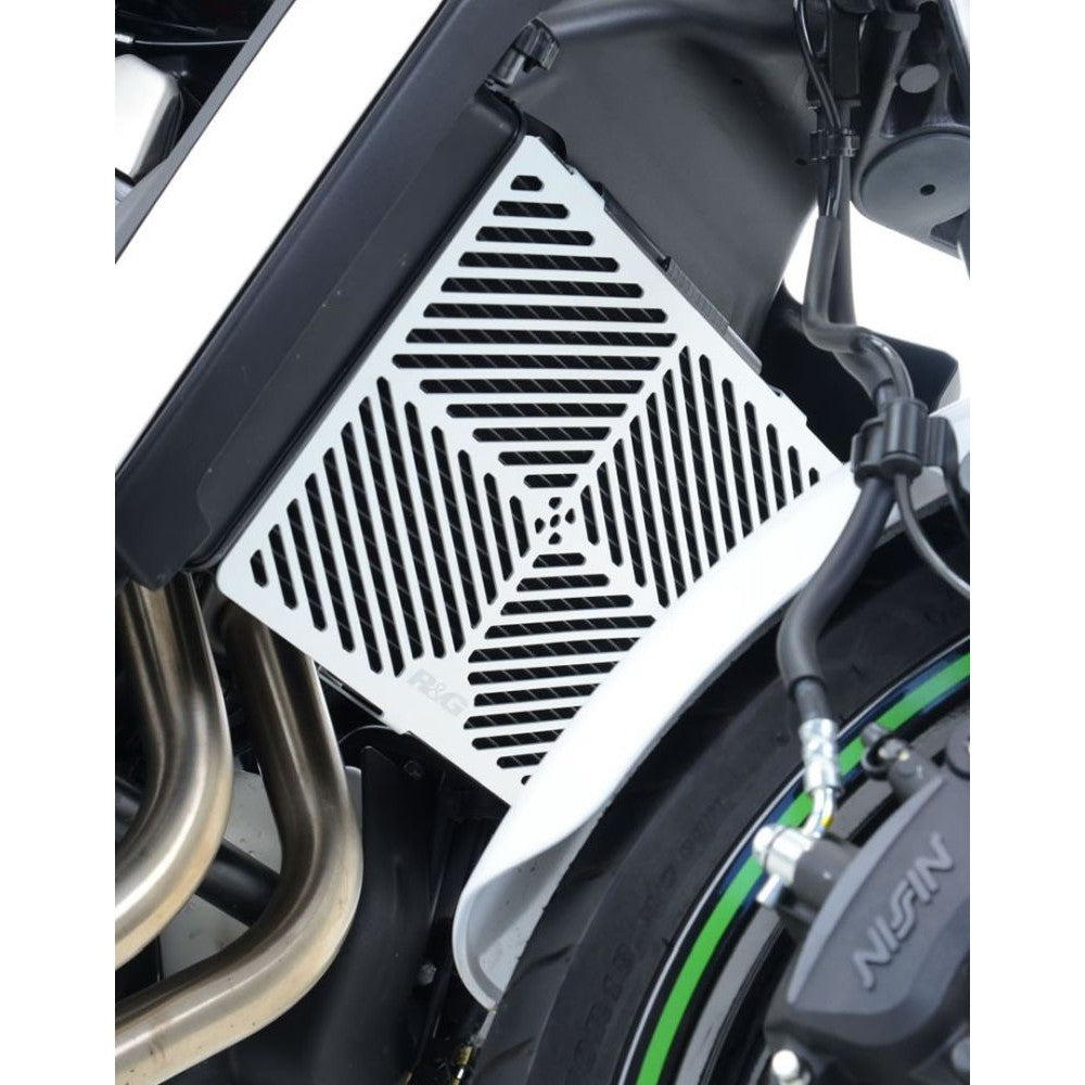 R&G Racing Brushed Aluminium Radiator Guard For 2017-2024 Kawasaki Vulcan S EN650