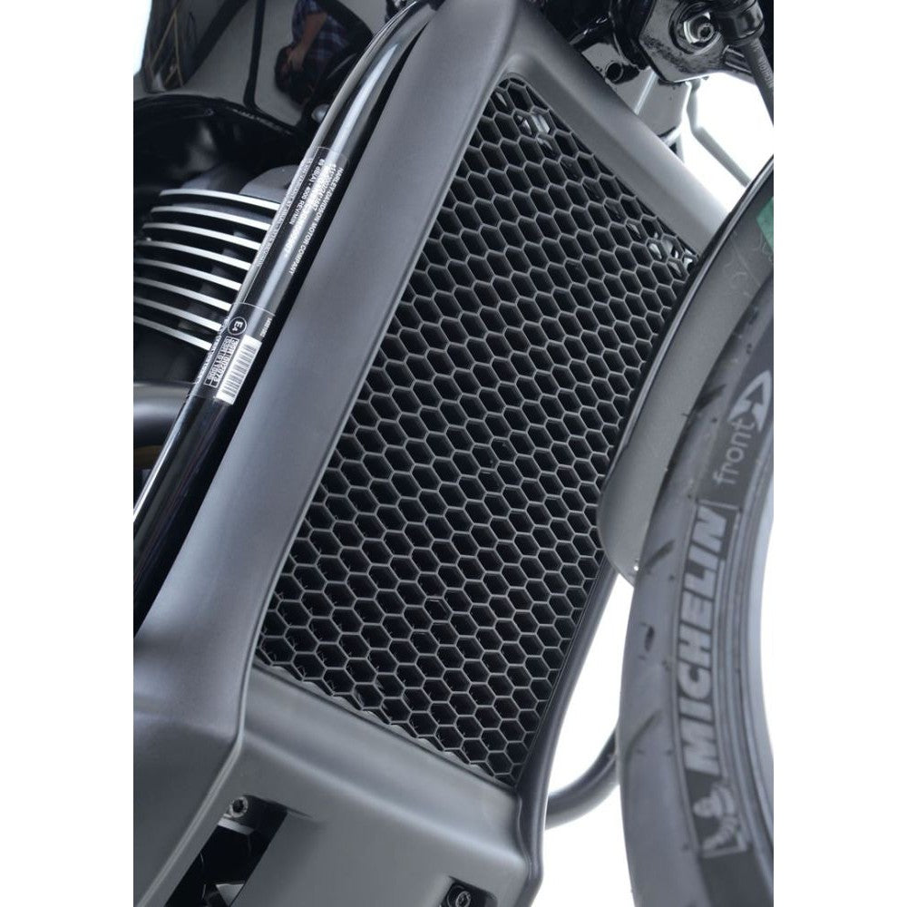 R&G Racing Black Aluminum Radiator Guard For 2015-2018 Harley-Davidson Street 500 XG500