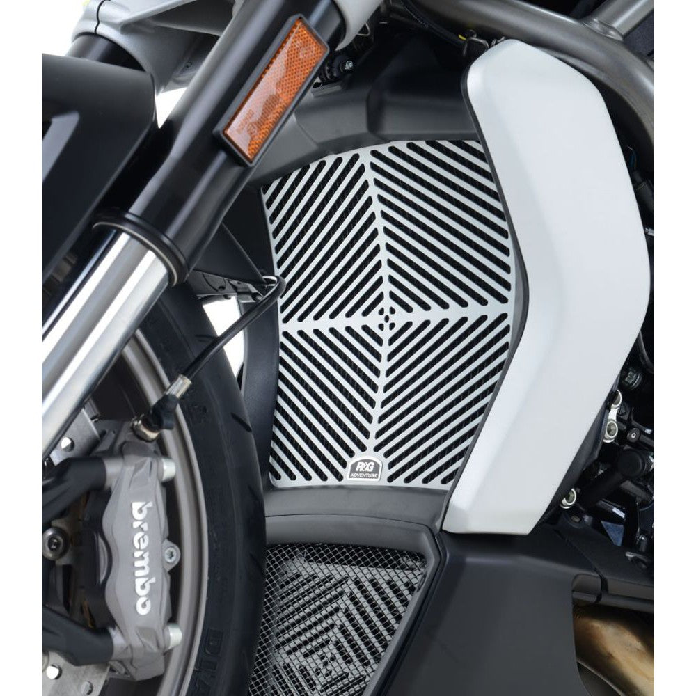 R&G Racing Silver Brushed Aluminium Radiator Guard For 2016-2020 Ducati XDiavel