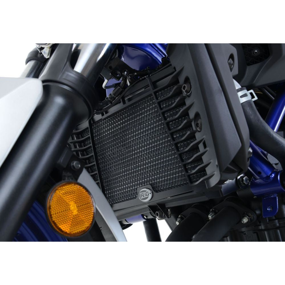R&G Racing Black Aluminum Radiator Guard For 2016-2024 Yamaha MT-03
