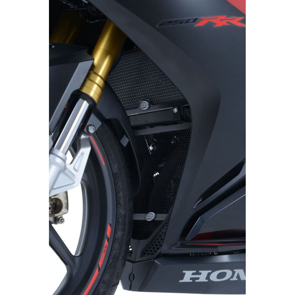 R&G Racing Black Aluminum Radiator Guard For 2017-2020 Honda CBR250RR RAD0213BK