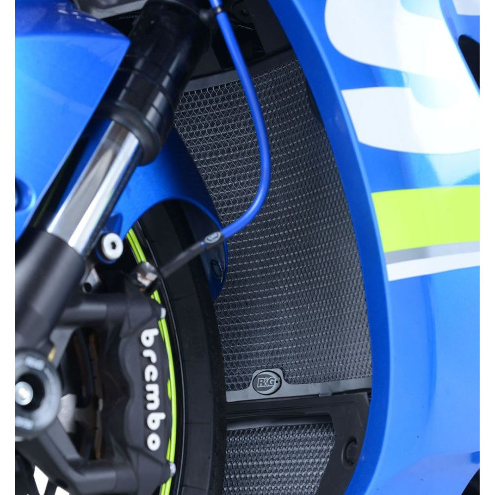 R&G Racing Blue Aluminum Radiator Guard For 2017-2018 Suzuki GSXR1000