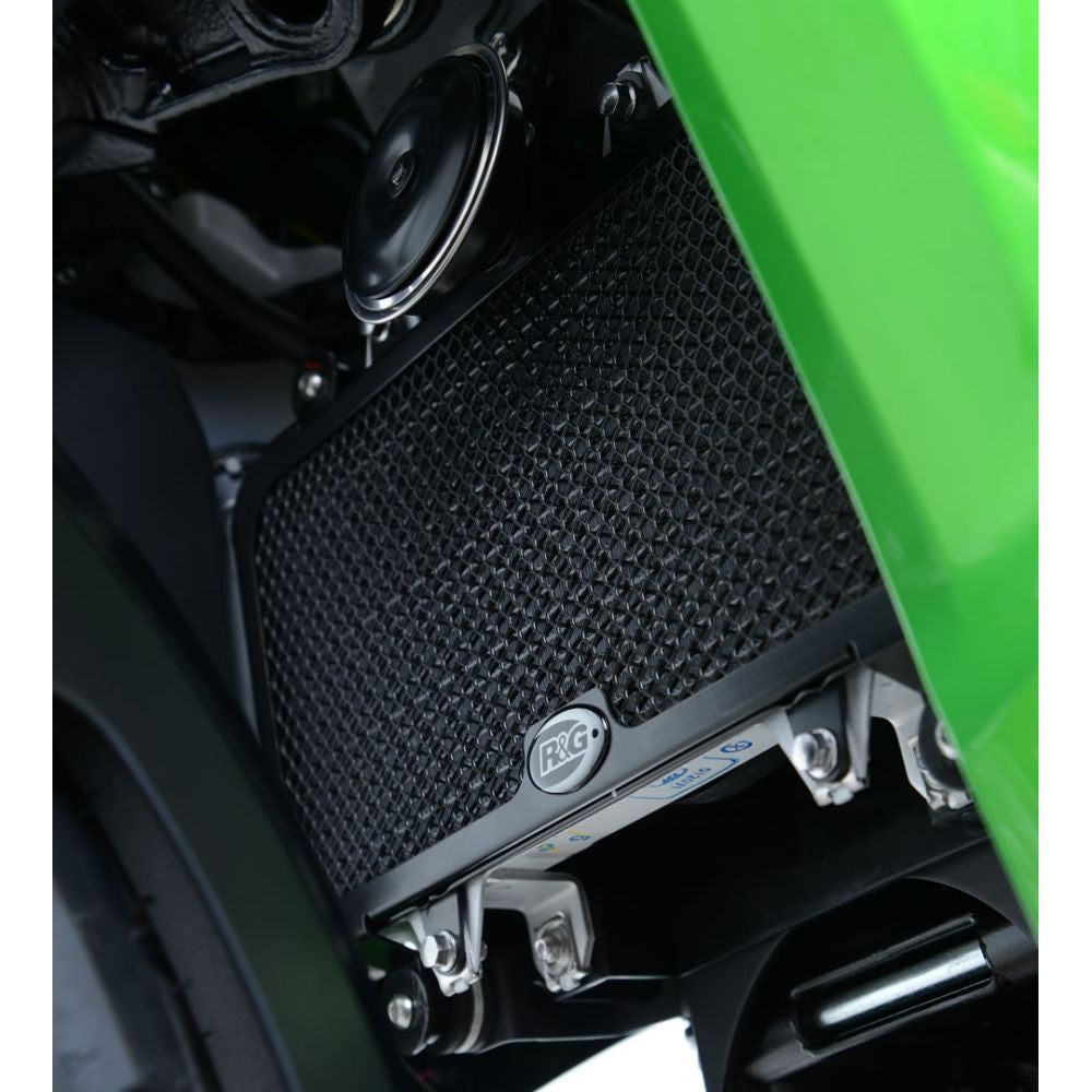 R&G Racing Black Aluminum Radiator Guard For 2017-2019 Kawasaki Versys-X 250