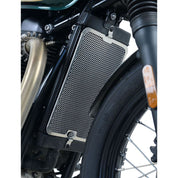 R&G Racing Silver Aluminum Radiator Guard For 2017-2020 Triumph Bonneville Bobber