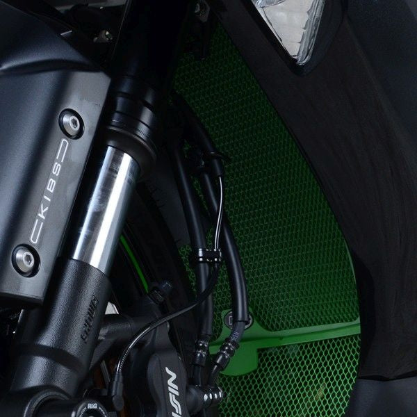 R&G Racing Green Aluminum Radiator Guard For 2019-2021 Kawasaki Ninja ZX6R ZX600F