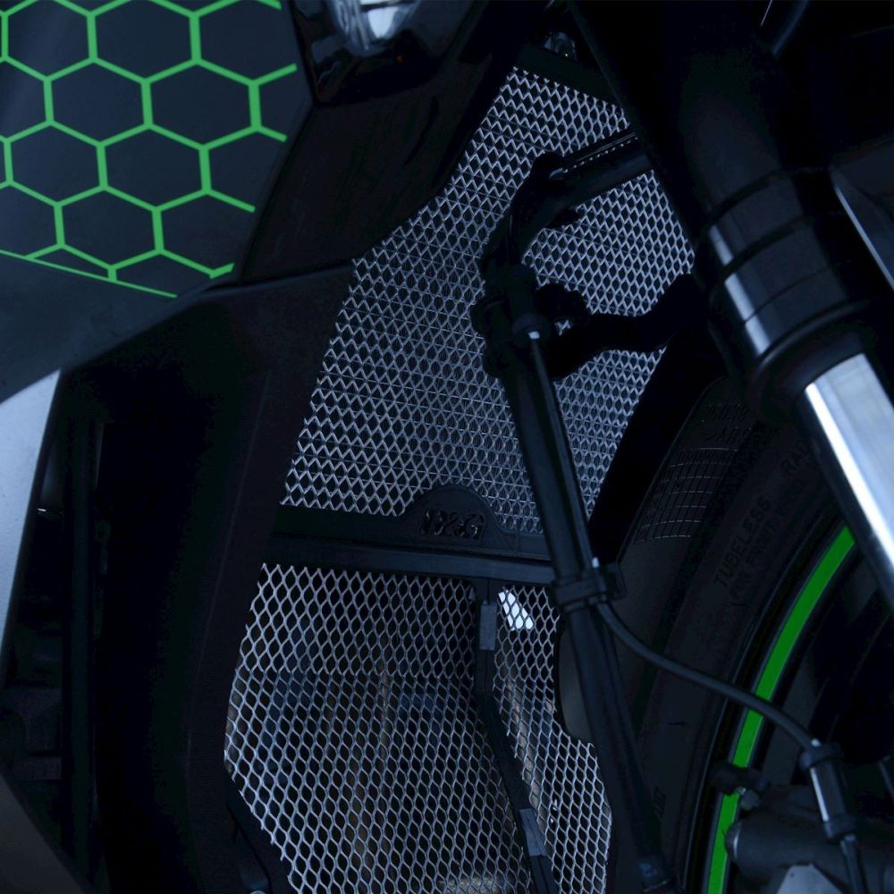 R&G Racing Green Aluminum Radiator Guard For 2020 Kawasaki Ninja ZX-25R