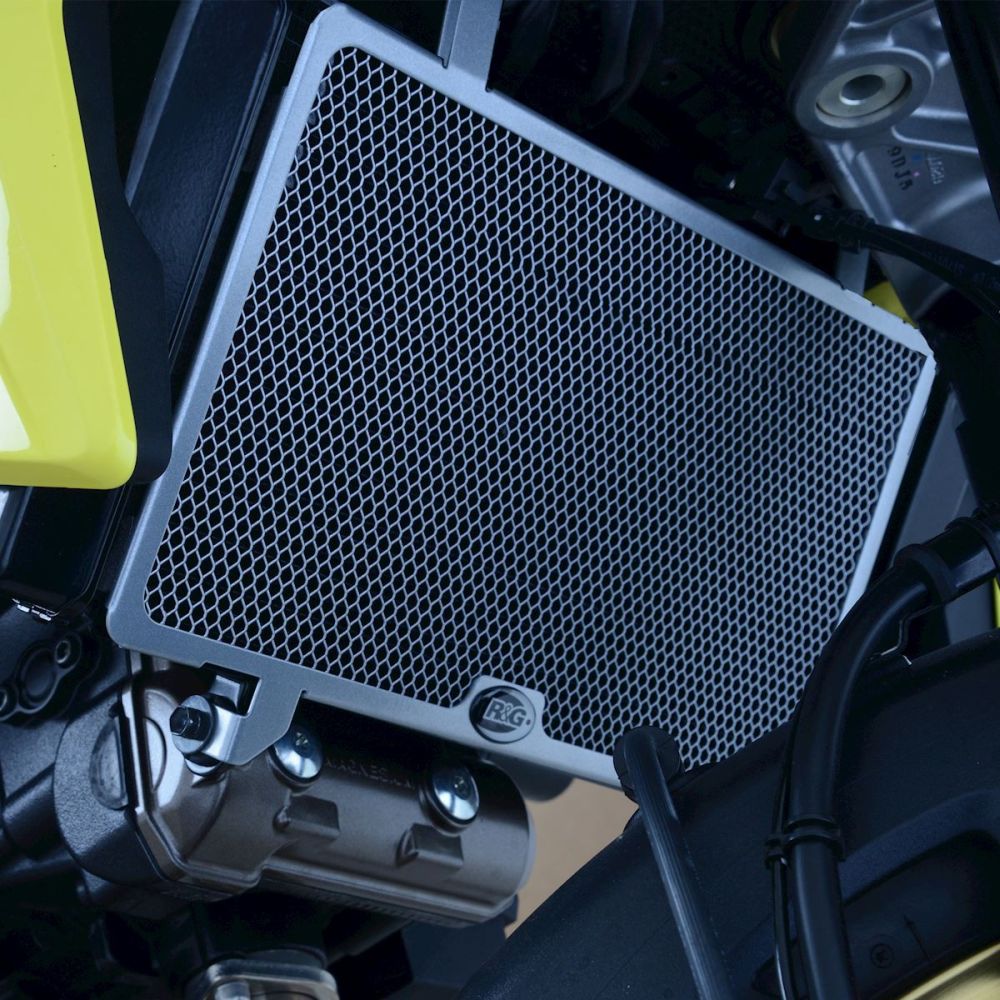 R&G Racing Black Aluminum Radiator Guard For 2020-2022 Suzuki Vstrom 1050 DL1050