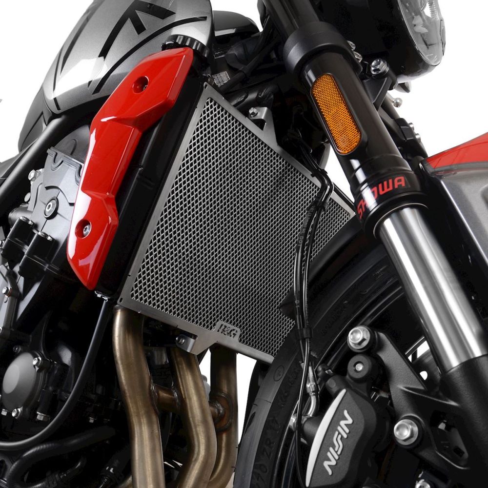 R&G Racing Black Aluminum Radiator Guard For 2022-2024 Triumph Tiger 660 Sport
