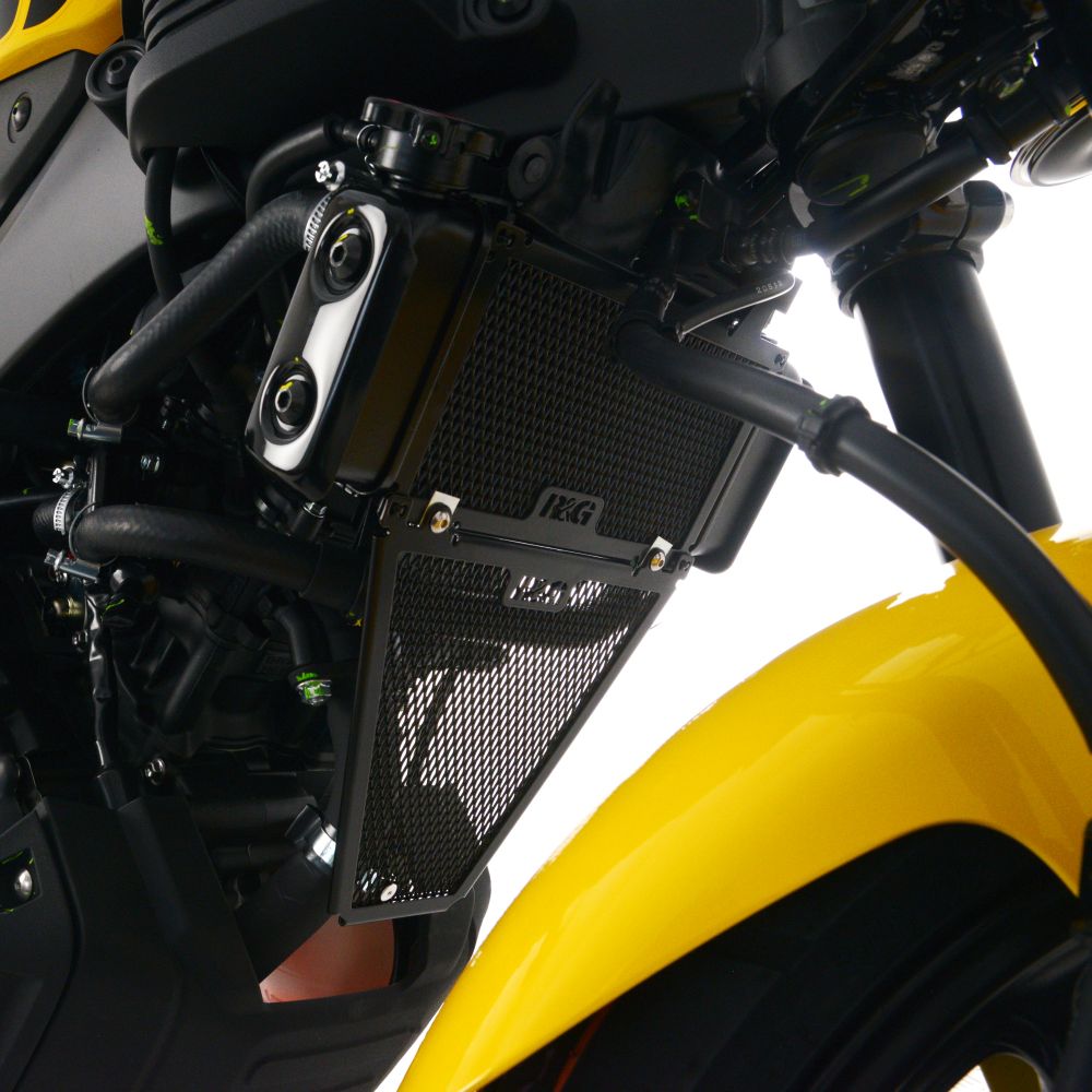 R&G Racing Black Aluminum Radiator Guard For 2020-2024 Yamaha MT-125