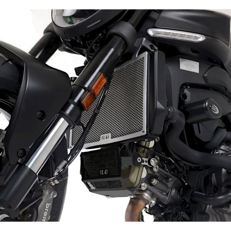 R&G Racing Black Aluminum Radiator Guard For 2021-2024 Ducati Monster