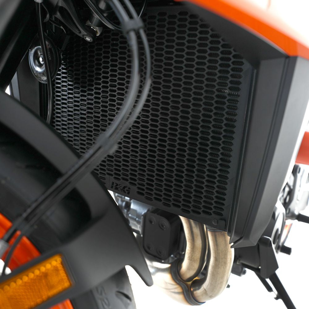 R&G Racing Matt Black PRO Radiator Guard For 2024 KTM 990 Duke RAD0350PROBK