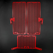 R&G Racing Matt Red PRO Radiator & PRO Oil Coller Guard set For 2021-2022 Ducati Multistrada V4