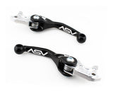 ASV F4 Front And Rear Brake Lever Pair Pack Shorty Black RFF40303