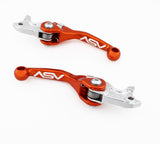 ASV F4 Front And Rear Brake Lever Pair Pack Shorty Orange RFF40303