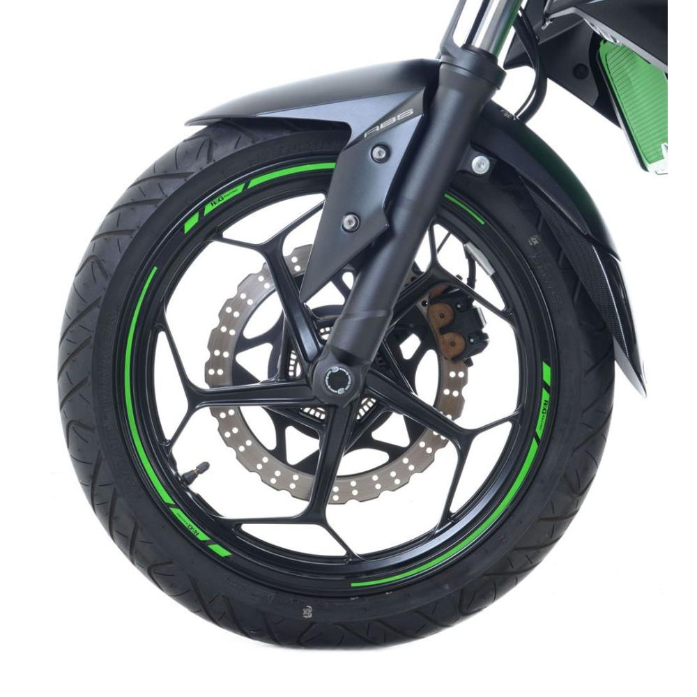 Cinta de llanta modular para motocicleta R&G Racing blanca de 16 piezas RIMTAPE0001WH