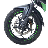 Cinta de llanta modular para motocicleta R&G Racing blanca de 16 piezas RIMTAPE0001WH