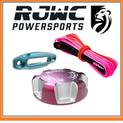 RJWC Miami Vice Accessories Pack Pink Gas Cap + Shifter + Winch Line With Turquoise Fairlead For Can Am G2 Outlander & Renegade