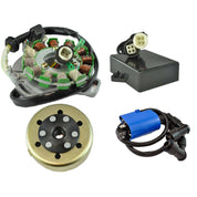 RMStator 200 W Stator And Regulator Rectifier, Peak RPM CDI Box, Ignition Coil and Flywheel Kit