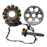 Kit de estator RMStator con bobina de 3 tapas, junta de tapa de cárter y volante