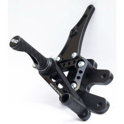 R&G Racing Black Adjustable Rearsets For 2006-2010 Suzuki GSXR600