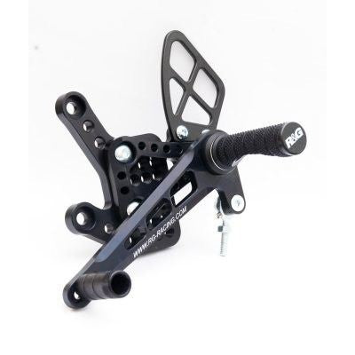 R&G Racing Black Adjustable Rearsets For 2011-2015 Kawasaki Ninja ZX10R ZX1000