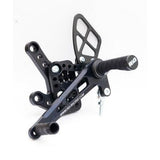 Reposapiés traseros ajustables R&G Racing negros para Kawasaki Ninja ZX10R ZX1000 2011-2015