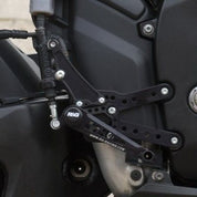 R&G Racing Black Adjustable Rearsets For 2007-2008 Yamaha YZF R1 RSET10BK