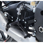 R&G Racing Black Adjustable Rearsets For 2015-2024 Yamaha YZF R1