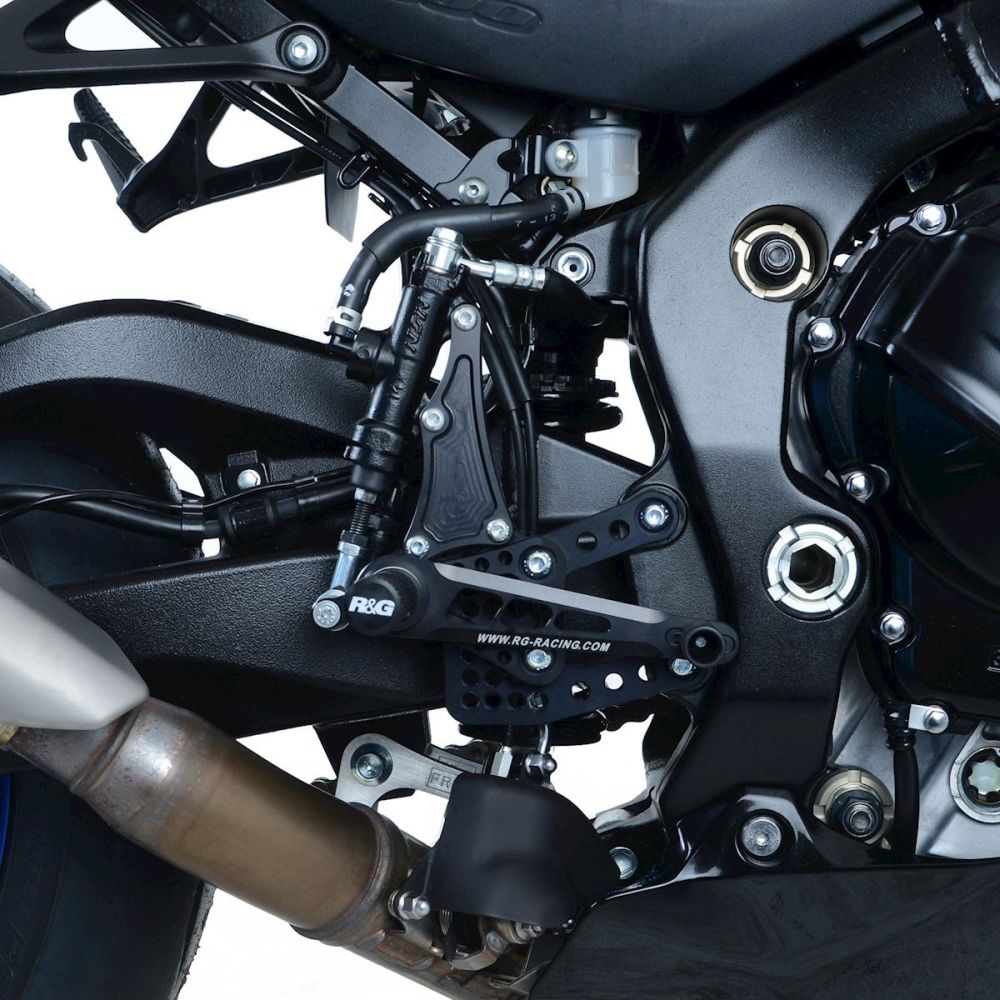 R&G Racing Black Adjustable Rearsets For 2017-2018 Suzuki GSXR1000