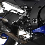 Reposapiés traseros ajustables R&G Racing negros para Yamaha YZF R6 (2017-2020) RSET33BK