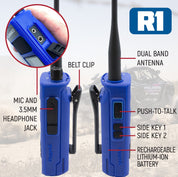 Rugged Radios 2 PACK - R1 Business Band Digital Analog Handheld Radio - By Rugged Radios R1-2-PACK