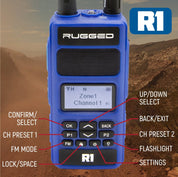 Rugged Radios 2 PACK - R1 Business Band Digital Analog Handheld Radio - By Rugged Radios R1-2-PACK