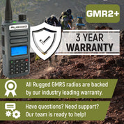 Rugged Radios 2 PACK - Rugged GMR2 PLUS GMRS and FRS Two Way Handheld Radios