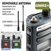 Rugged Radios 2 PACK - Rugged GMR2 PLUS GMRS and FRS Two Way Handheld Radios