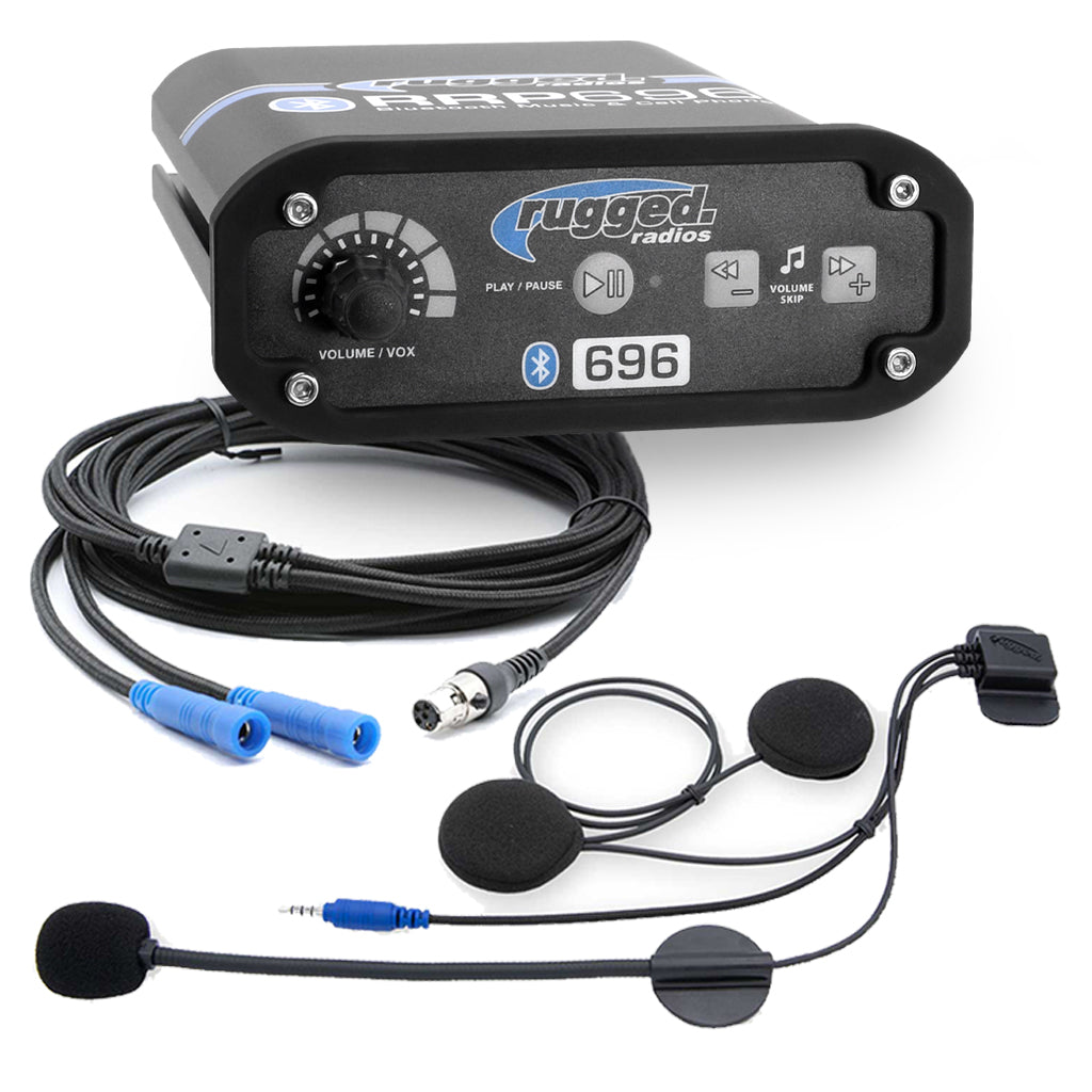 2 Person - RRP696 Gen1 Bluetooth Intercom with Super Sport Cables and Helmet Kits - Overstock Special