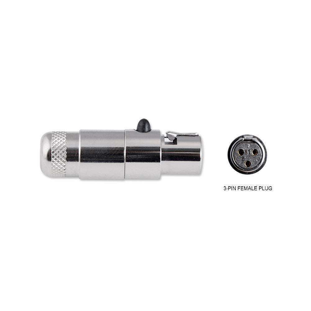 Rugged Radios 3-Pin Female Mini XLR Connector TA3FL C3P-FL