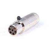 Rugged Radios 6-Pin Female Mini XLR Connector TA6FL C6P-FL