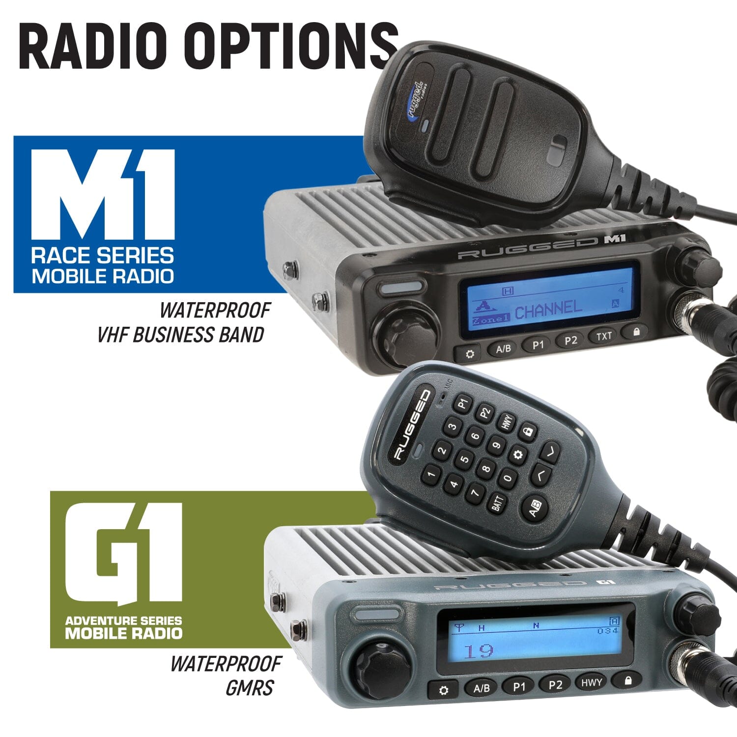 Rugged Radios 696 PLUS Remote Head Complete Master Communication Kit with Intercom and 2-Way Radio