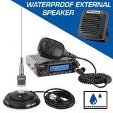 Rugged Radios Adventure Radio Kit - M1 Waterproof Powerful Business Band Mobile Radio Kit and External Speaker RK-M1-V-SPK