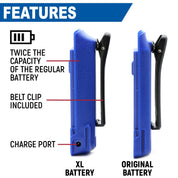 Rugged Radios BUNDLE - R1 Handheld Radio with Long Range Antenna and High Capacity Battery R1-BUNDLE