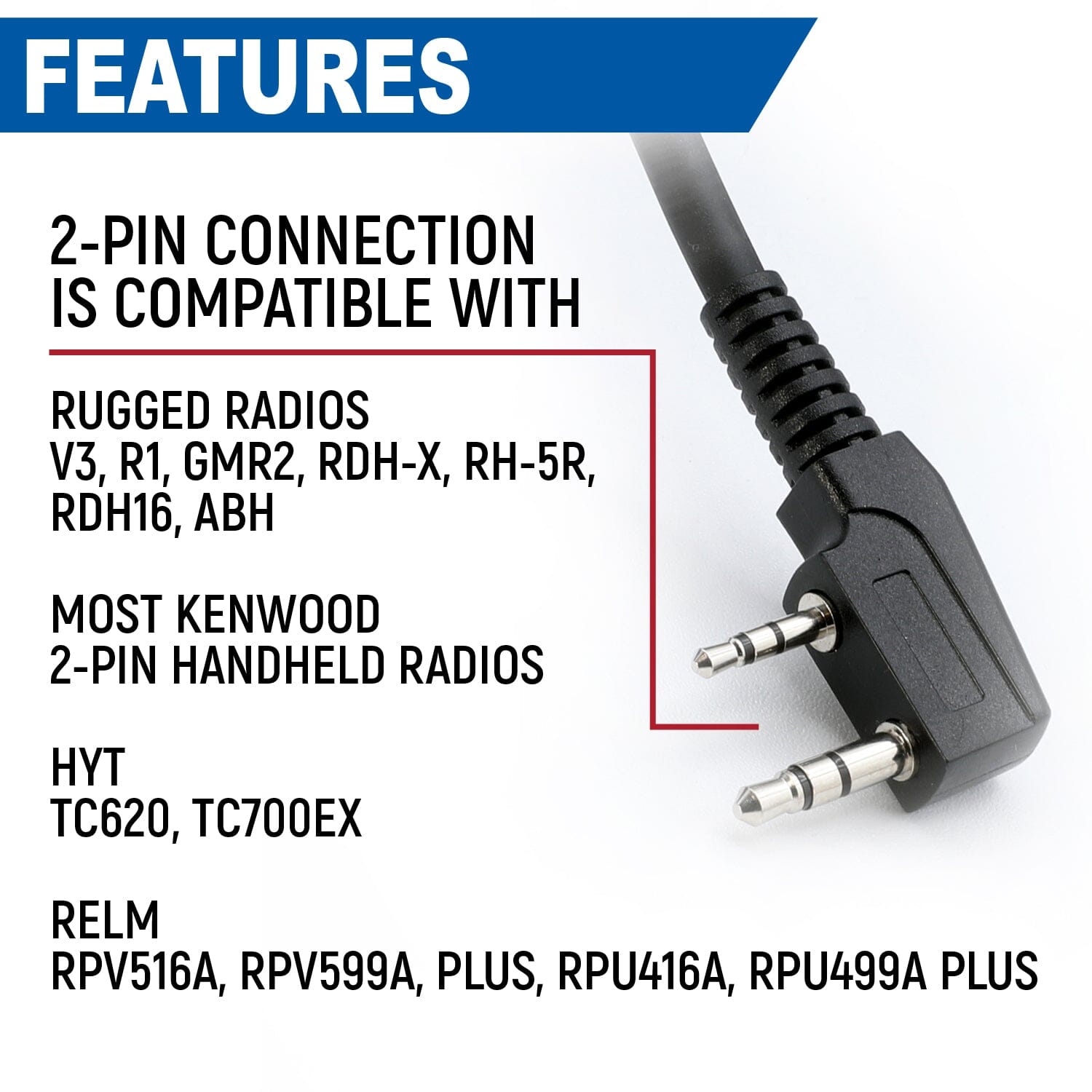 Rugged Radios BUNDLE - Rugged GMR2 PLUS GMRS and FRS Two Way Handheld Radio with Hand Mic GMR2-G