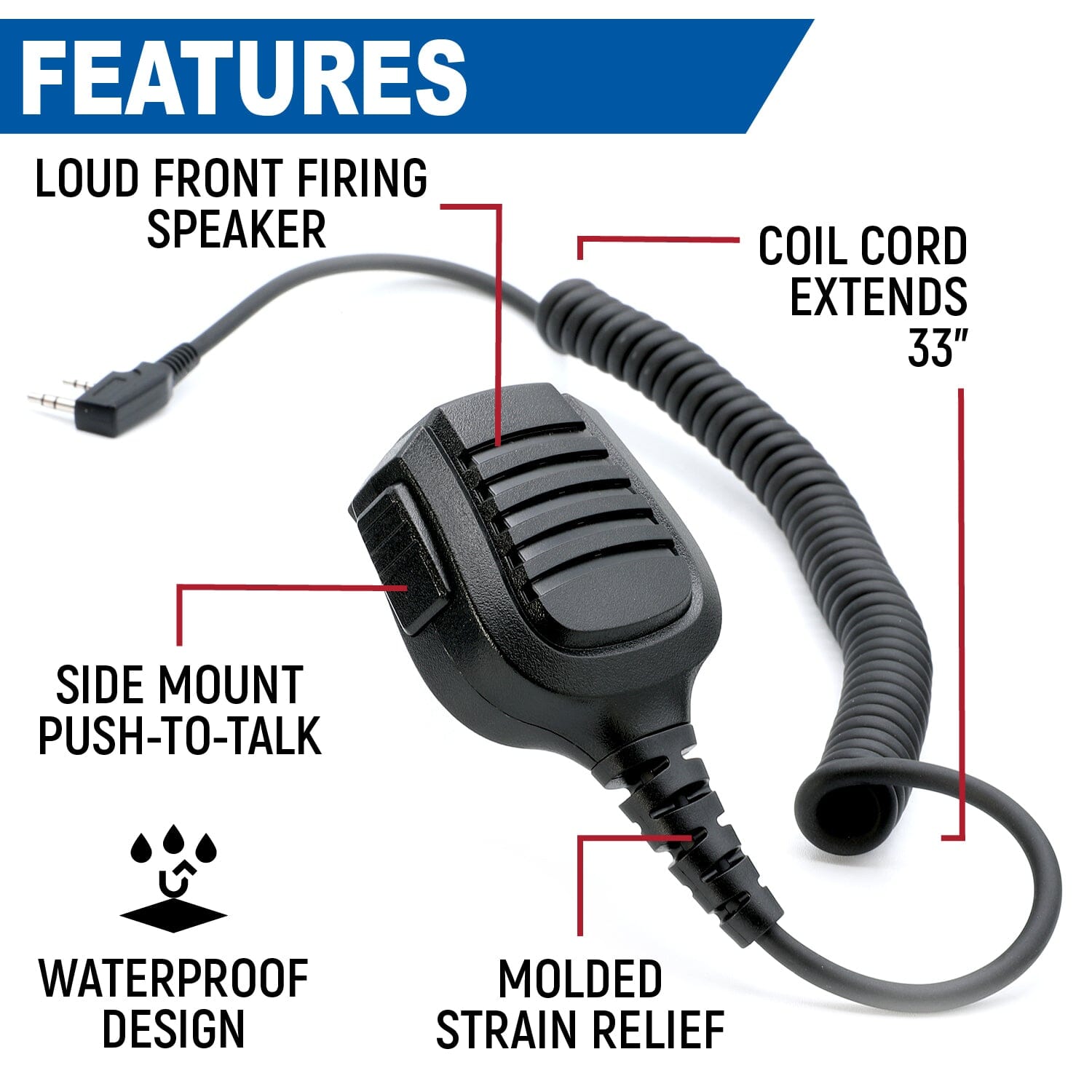 Rugged Radios BUNDLE - Rugged GMR2 PLUS GMRS and FRS Two Way Handheld Radio with Hand Mic GMR2-G