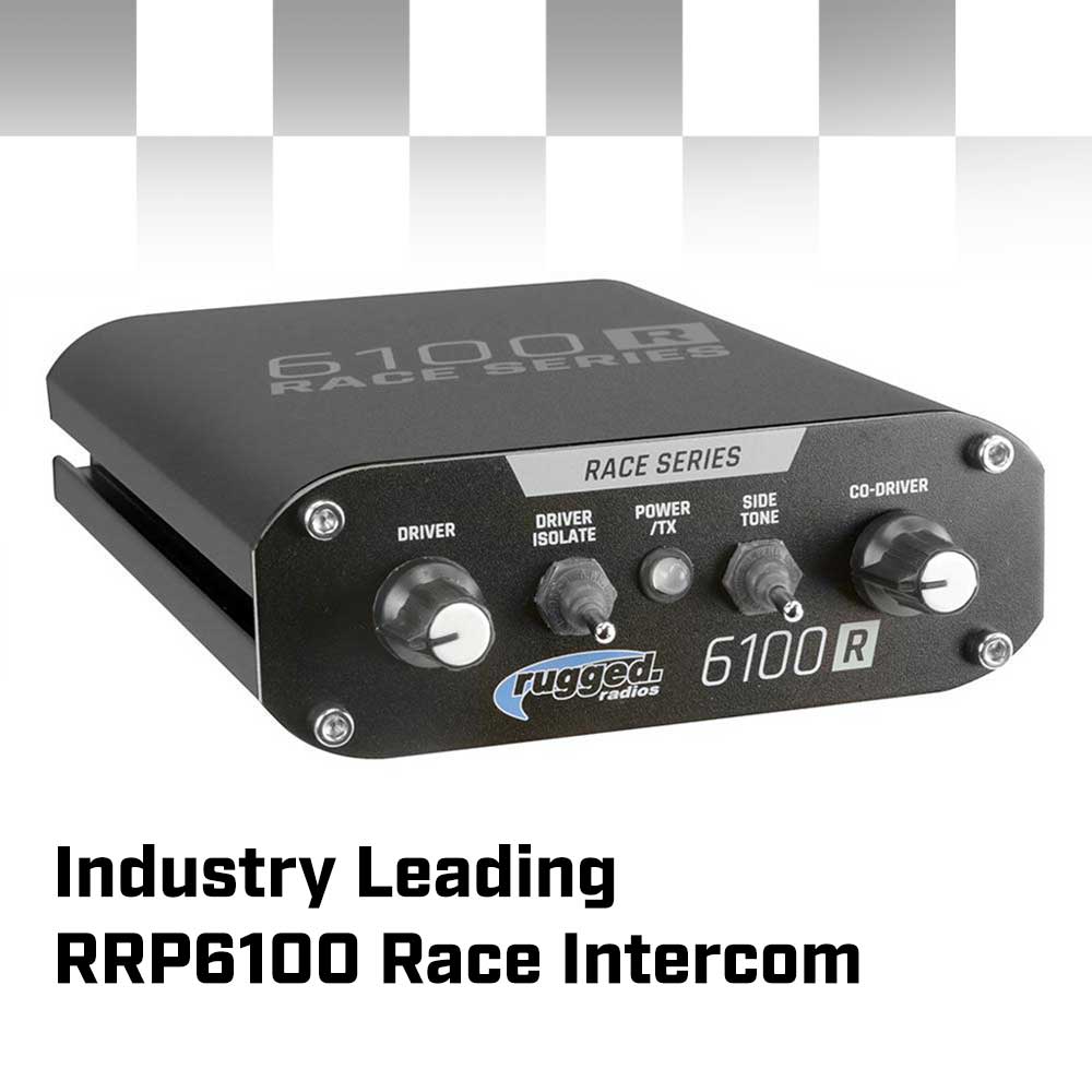 Rugged Radios Offroad Race Kit - Complete RACE SERIES Communication Kit with M1 RACE SERIES Radio and 6100 RACE SERIES Intercom