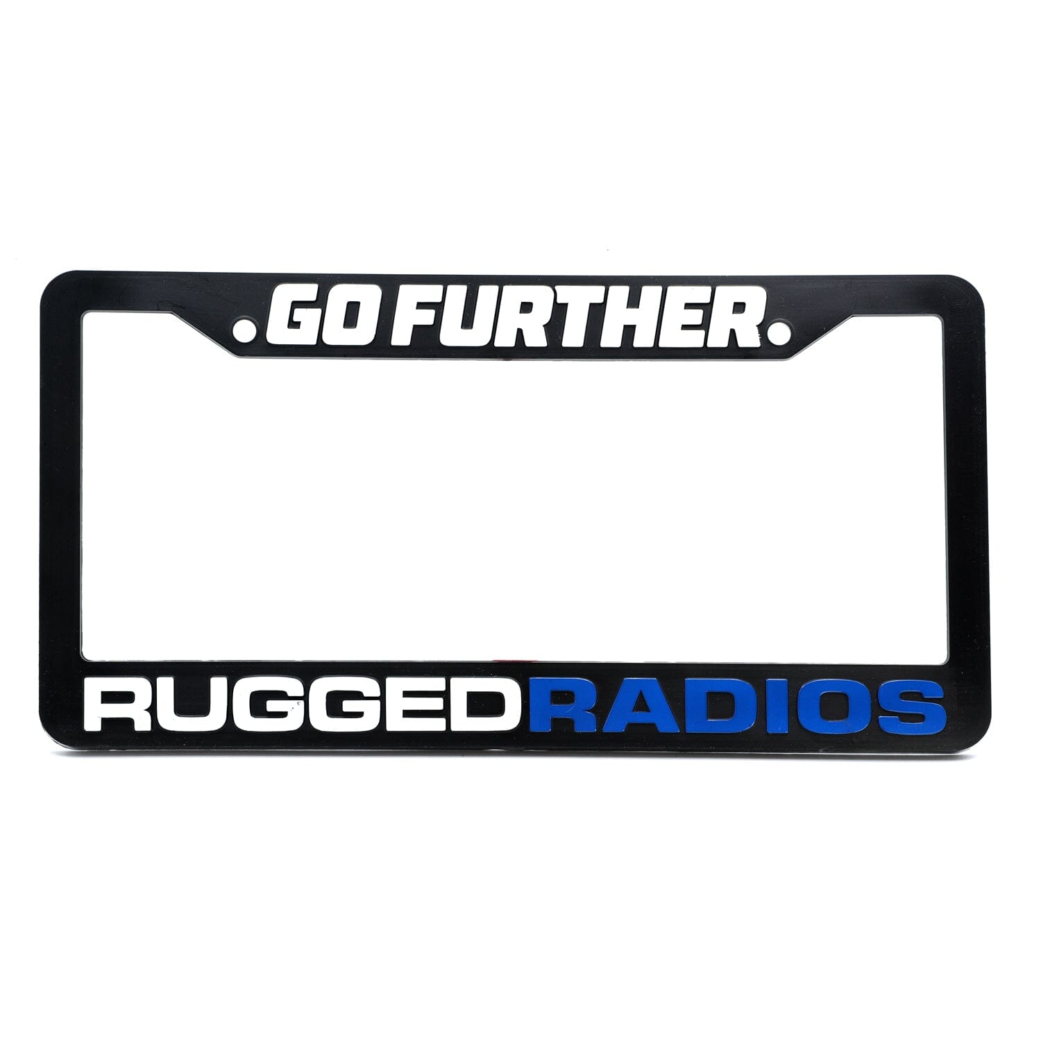 Rugged Radios Go Further Rugged Radios License Plate Frames for Cars, Trucks, and Motorcycles