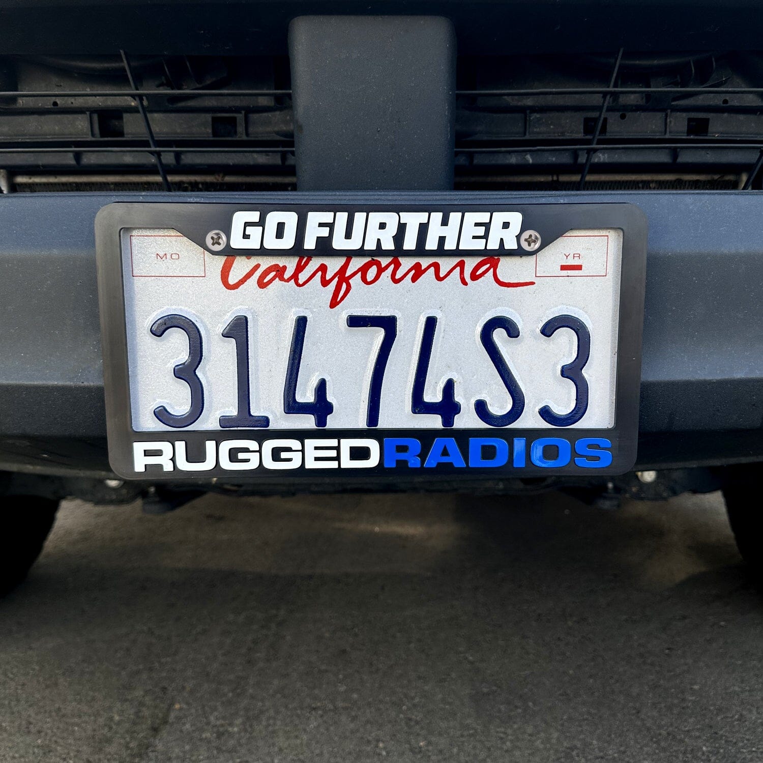 Rugged Radios Go Further Rugged Radios License Plate Frames for Cars, Trucks, and Motorcycles